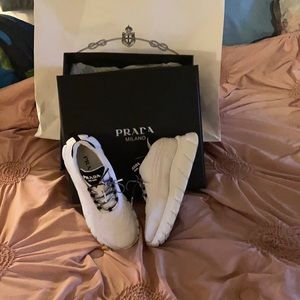Prada. Re-nylon  White size 9. In the Original box